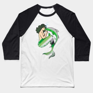 Aromantic LGBTQ+ Pride Mermaid Baseball T-Shirt